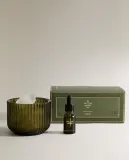 Zara Home Аромадиффузор набор: эфирное масло Nectar Ambr 15 мл, вулканические камни и керамическая чаша, восточный цветочный аромат, Персиковый — фото 2