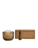 Zara Home Аромадиффузор набор: эфирное масло Majestic Oud 15 мл, вулканические камни и керамическая чаша, восточный древесный аромат, Коричневый — фото 7