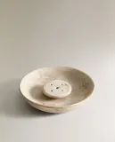 Zara Home Подставка для благовоний, керамическая тарелочка, Горчичный — фото 5