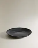 Zara Home Подставка для благовоний, подставка-тарелка из каменной керамики, Чёрный — фото 4