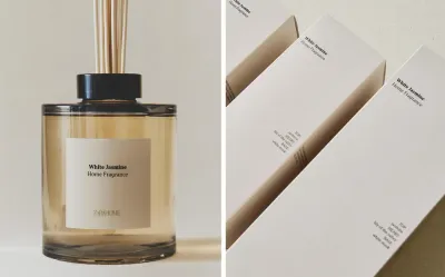 Zara Home Аромадиффузор White Jasmine 500 мл, тростниковые палочки микадо, аромат цветочный, Розовый