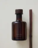 Zara Home Аромадиффузор Leather Amber 95 мл, тростниковые палочки микадо, аромат восточный древесный, Коричневый — фото 1