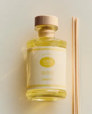 Zara Home Аромадиффузор Lemon Candied 190 мл, тростниковые палочки микадо, аромат свежий цитрусовый, Горчичный