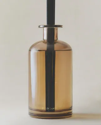 Zara Home Аромадиффузор Palo Santo 500 мл, тростниковые палочки микадо, аромат восточный древесный, Коричневый