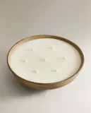 Zara Home Свеча ароматическая Incense Leather 1200 г, растительный воск, аромат восточный древесный, Коричневый — фото 8
