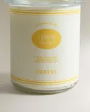 Zara Home Свеча ароматическая Lemon Candied 130 г, растительный воск, аромат свежий цитрусовый, Горчичный — фото 3