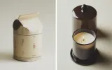 Zara Home Свеча ароматическая Cuir Nuit 140 г, растительный воск, аромат восточный древесный, Коричневый — фото 2