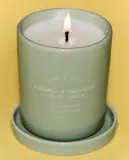 Zara Home Свеча ароматическая Bergamot & Cedarwood 170 г, растительный воск, аромат древесный, Коричневый — фото 1