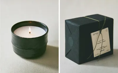 Zara Home Свеча ароматическая Verdant Forest 170 г, растительный воск, аромат древесный, Коричневый