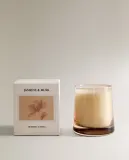 Zara Home Свеча ароматическая Jasmine & Musk 180 г, растительный воск, аромат цветочный древесный, Розовый — фото 8
