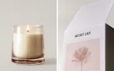 Zara Home Свеча ароматическая Musky Lily 180 г, растительный воск, аромат цветочный древесный, Розовый — фото 1