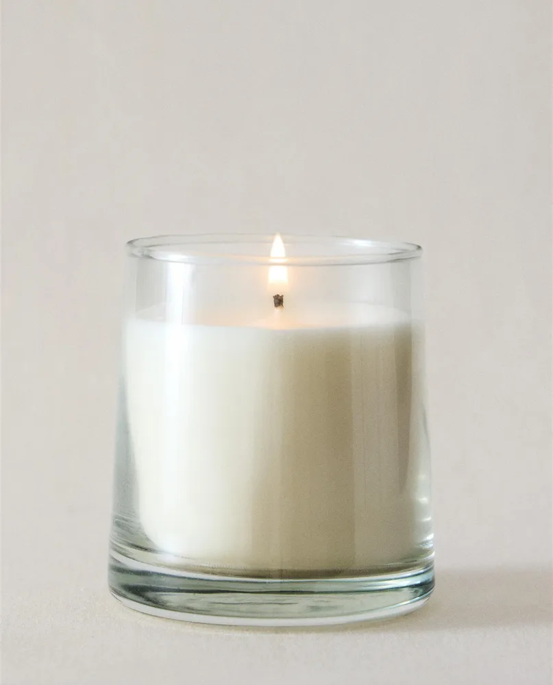 Zara Home Свеча ароматическая Orchid e Lumi re 180 г, растительный воск, аромат цветочный, Розовый