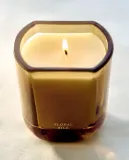Zara Home Свеча ароматическая Floral Silk 220 г, растительный воск, аромат цветочный, Розовый — фото 1