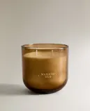 Zara Home Свеча ароматическая Majestic Oud 400 г, растительный воск, аромат восточный древесный, Коричневый — фото 4