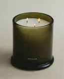 Zara Home Свеча ароматическая Basilicum 500 г, растительный воск, аромат свежий цитрусовый, Горчичный — фото 1