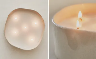 Zara Home Свеча ароматическая Luminous Camellia 540 г, растительный воск, аромат цветочный, Розовый