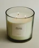 Zara Home Свеча ароматическая White Jasmine 620 г, растительный воск, аромат цветочный, Розовый — фото 1