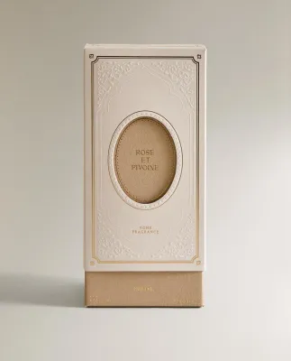Zara Home Аромадиффузор Rose et Pivoine 670 мл, тростниковые палочки микадо, аромат цветочный, Розовый