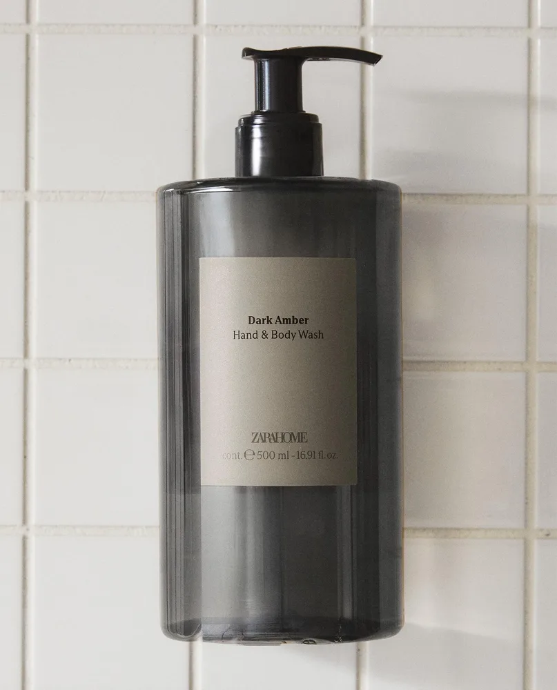 Zara Home Жидкое мыло Dark Amber 500 мл для рук и тела, парфюмированное, аромат восточный древесный
