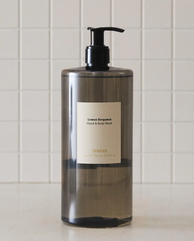 Zara Home Жидкое мыло Lemon Bergamot 750 мл для рук и тела, парфюмированное, аромат свежий цитрусовый