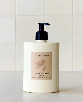 Zara Home Жидкое мыло Jasmine & Musk 500 мл для рук и тела, парфюмированное, аромат цветочный древесный