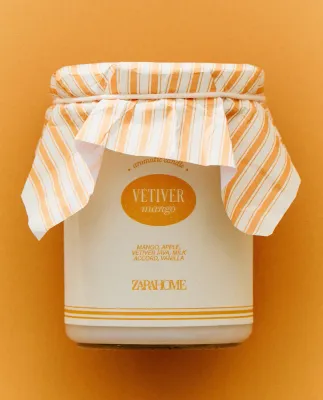 Zara Home Набор ароматических свечей (Vetiver Mango, Lemon Candied, Vanilla & Nut, Pistachio & Chocolate), растительный воск, 4 шт, подарочный