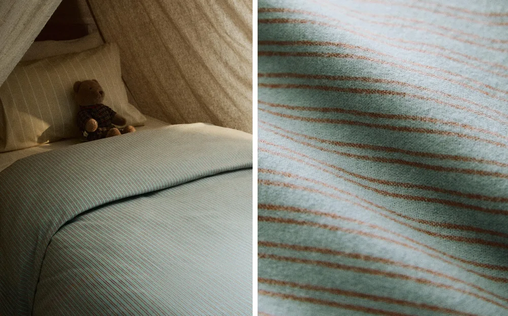 Пододеяльник Zara Home фланель, хлопок 100%, в полоску, 2611/088