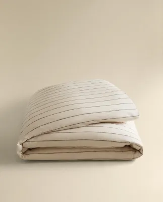 Пододеяльник Zara Home, лён 55%, хлопок 45%, в полоску, 6196/088