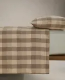 Пододеяльник Zara Home, лён 100%, в клетку, 6195/088 — фото 2