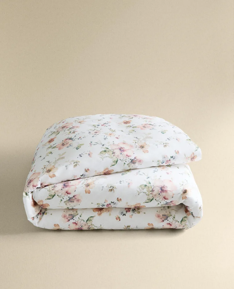 Пододеяльник Zara Home сатин, хлопок 100%, с цветочным принтом, 6156/088