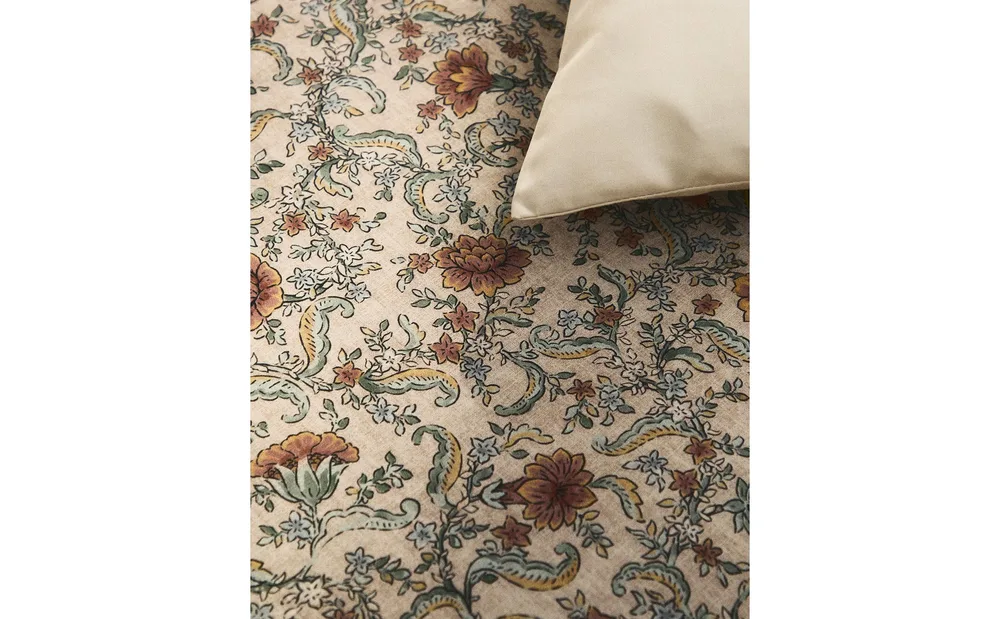 Пододеяльник Zara Home сатин, хлопок 100%, с цветочным принтом, 6152/088