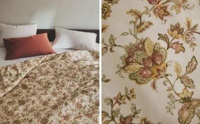 Пододеяльник Zara Home сатин, хлопок 100%, с цветочным принтом, 6186/088