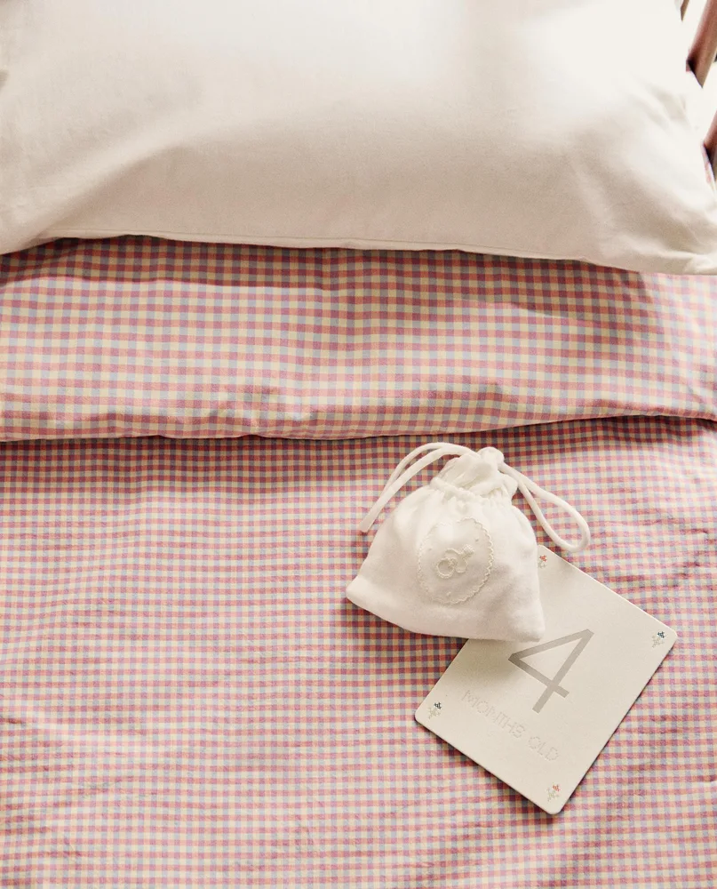 Пододеяльник Zara Home, хлопок 100%, в клетку, 2630/088