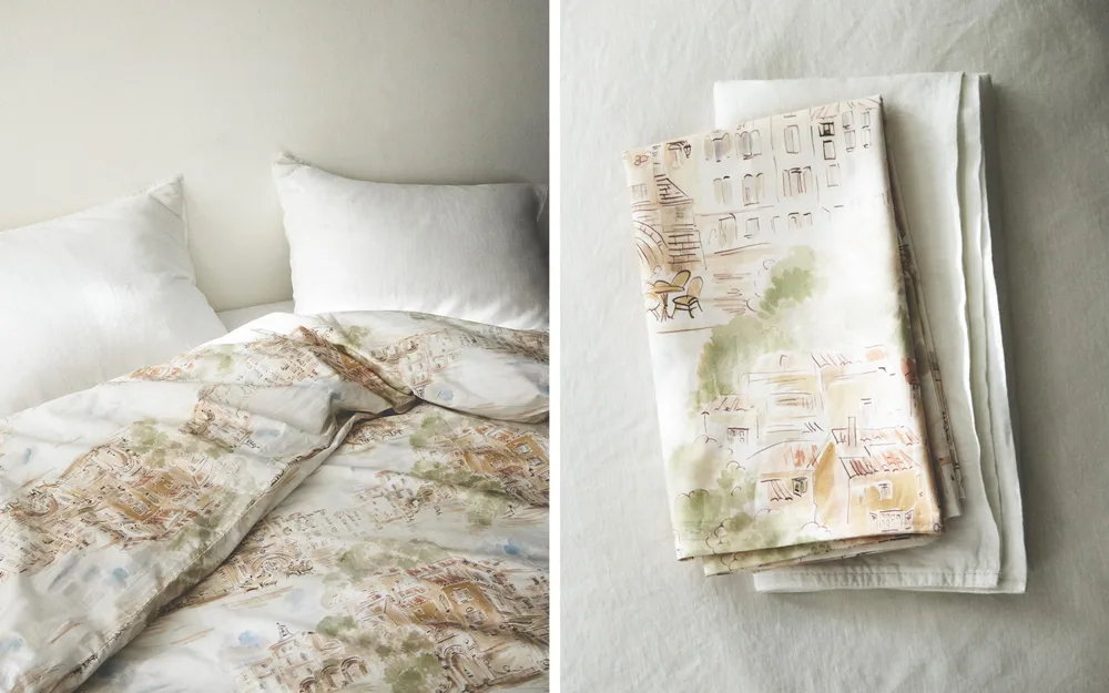 Пододеяльник Zara Home, хлопок 100%, однотонный, 4127/088