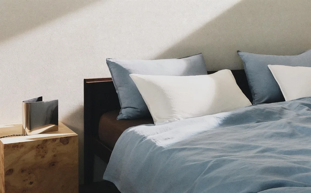 Пододеяльник Zara Home хлопок, лён 100%, однотонный, 3110/088