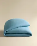 Пододеяльник Zara Home хлопок, лён 100%, однотонный, 4126/088 — фото 4
