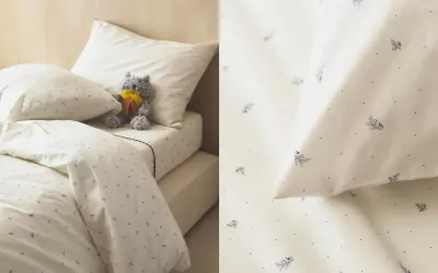 Пододеяльник Zara Home, хлопок 100%, с растительным принтом, 1661/088