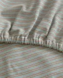 Простыня на резинке Zara Home фланель, хлопок 100%, в полоску, 2611/900 — фото 4