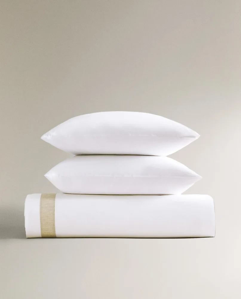 Пододеяльник Zara Home, хлопок 95%, лён 6%, однотонный, 9136/088