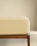 Простыня на резинке Zara Home хлопок, лён 100%, однотонный, 3115/900 — фото 1