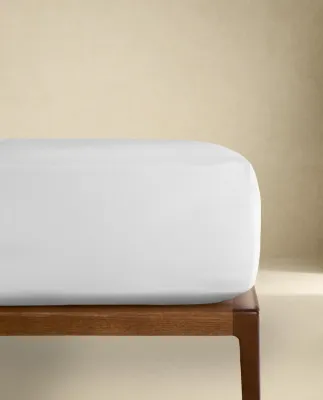 Простыня на резинке Zara Home перкаль, хлопок 100%, однотонный, 0020/900