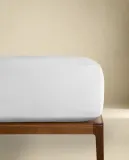 Простыня на резинке Zara Home перкаль, хлопок 100%, однотонный, 0020/900 — фото 1