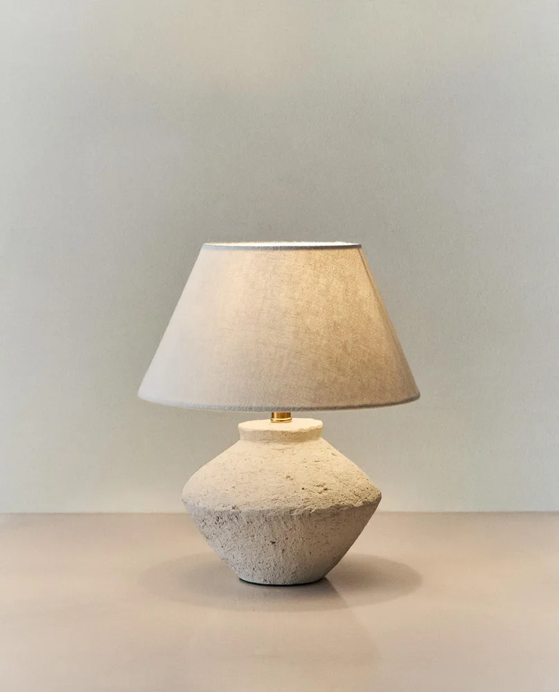 Zara Home Настольная лампа, цвет экрю, 27 см