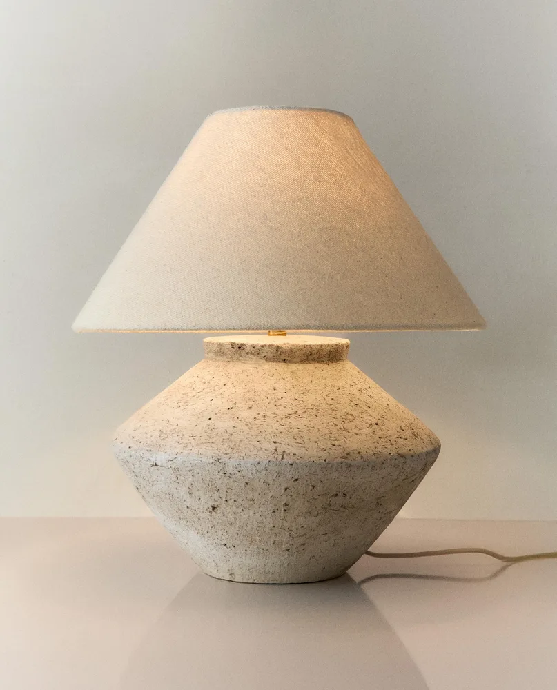 Zara Home Настольная лампа, цвет экрю/белый, 32 см