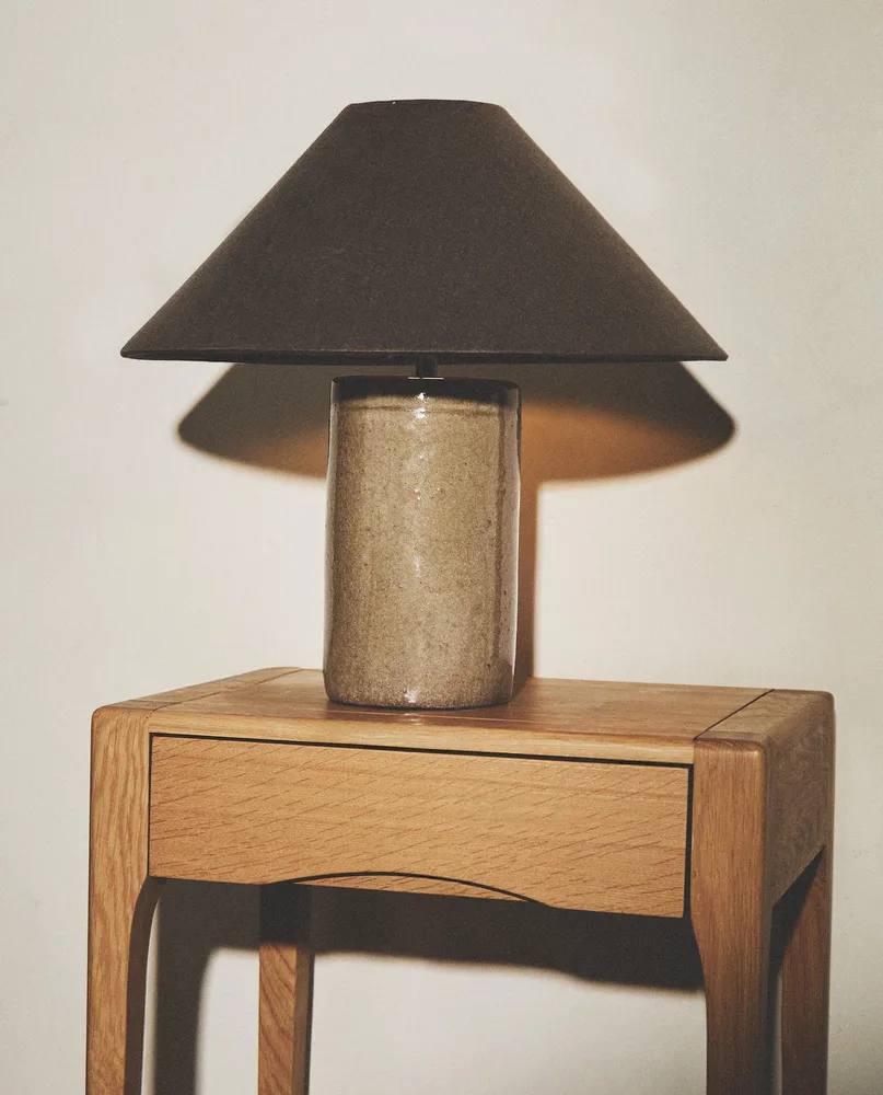 Zara Home Настольная лампа, цвет шоколадно-коричневый, 40.5 см