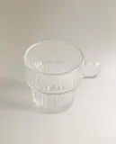 Zara Home чашка из стекла, цвет прозрачный, 10.2 см — фото 2