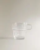 Zara Home чашка из стекла, цвет прозрачный, 10.2 см — фото 5