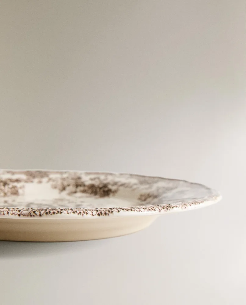 Zara Home набор столовой посуды из фаянса, цвет коричневый, 27 см