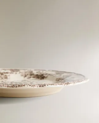 Zara Home набор столовой посуды из фаянса, цвет коричневый, 27 см