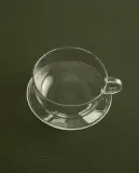 Zara Home чайная пара из боросиликатного стекла, цвет серебристый, 16 см — фото 2